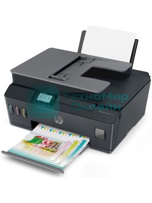 МФУ струйное HP Smart Tank 615 AiO (Y0F71A), A4, цветной, печ. до 22 стр/мин. (ч/б) до 16 стр/мин. (цвет), скан. до 5 стр/мин. (ч/б) 3 стр/мин. (цвет), 1200 x 1200 dpi (ч/б печать, скан.) 1200 x 4800 dpi (печать цвет), USB, Wi-Fi, BlueTooth, Air Print, Mopria