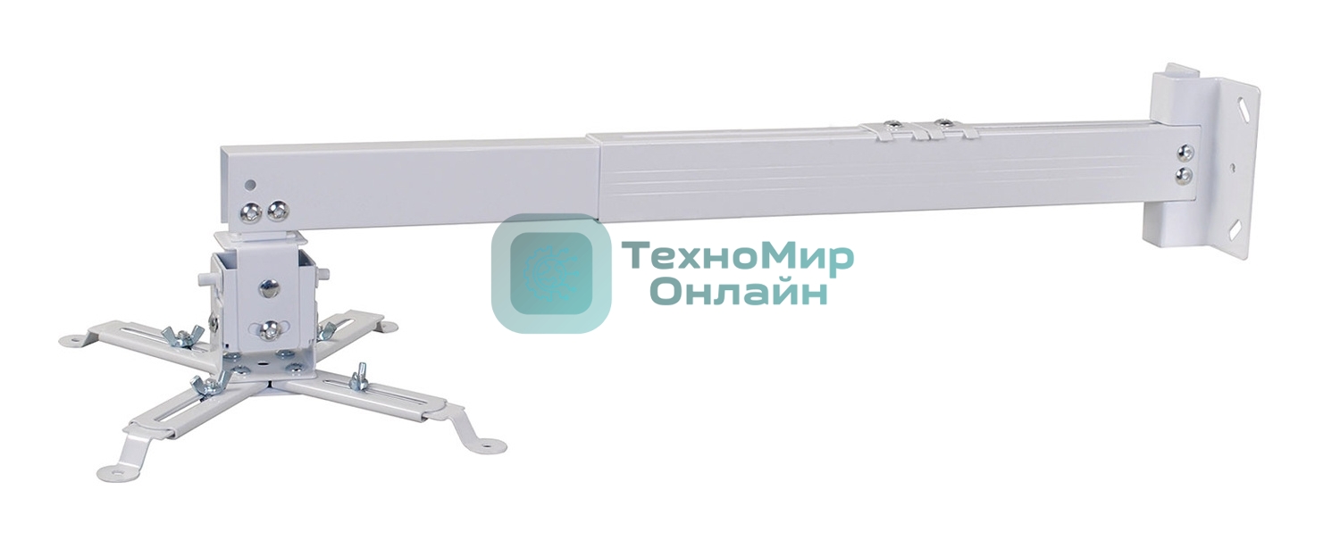 Кронштейн для проектора Cactus CS-VM-PRE03-WT белый макс, 15кг настенный и потолочный поворот и наклон