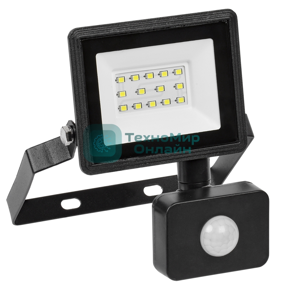 Прожектор IEK LPDO602-20-65-K02 СДО 06-20Д светодиодный черный с датчиком движения IP54 6500K