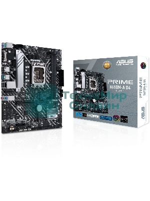 Материнская плата ASUS PRIME H610M-A D4-CSM, LGA 1700, Intel H610, 2xDDR4, 4xSATA, 2xM.2, 1xPCIe 4.0 x16, 1xPCIe x1, 1xDP, 1xD-Sub, 1xHDMI, 1x 1Gb LAN, 4xUSB-A 2.0, 2xUSB-A 3.2 Gen 1, 7.1, mATX