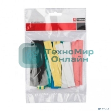 Термоусаживаемая трубка EKF tut-n-12 ТУТ 12/6 набор:7 цветов по 3шт. 100мм. EKF PROxima