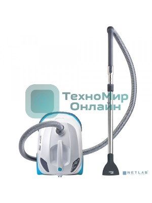 Пылесос Thomas AQUA-BOX Perfect Air Allergy Pure белый/синий, 1700 Вт, уборка сухая/сбор жидкости, пылесборник контейнер 2.6 л