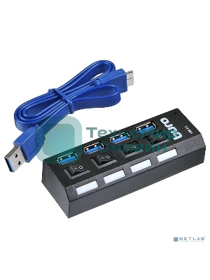 USB-концентратор Buro BU-HUB4-U3.0-L, USB 3.0, USB 4 порта, USB