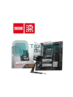 Материнская плата MSI B650M GAMING PLUS WIFI, AM5, AMD B650, 4xDDR5, 4xSATA, 2xM.2, 1xPCI-E 4.0 x16, 2xPCI-E x1, 1xHDMI, 1xDP, 1x 2.5Gb LAN, 4xUSB-A 3.2 Gen 1, 3xUSB-A 3.2 Gen 2, 1xUSB-C 3.2 Gen 2, 3x3.5 мм, 7.1, Micro-ATX