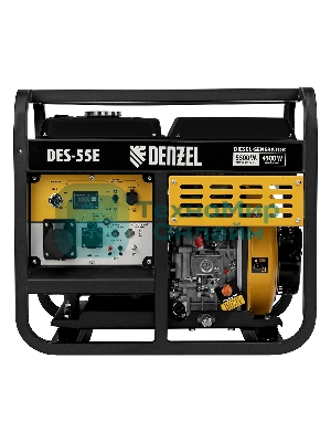 Электрогенератор дизельный Denzel DES-55E, 5.5 кВт, 110 дБ, 108.4 кг