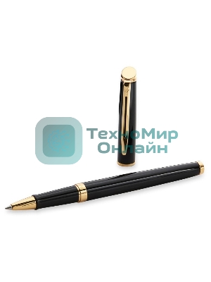 Ручка роллер Waterman Hemisphere (CWS0920750) Matte Black GT F, черные чернила, подарочная коробка
