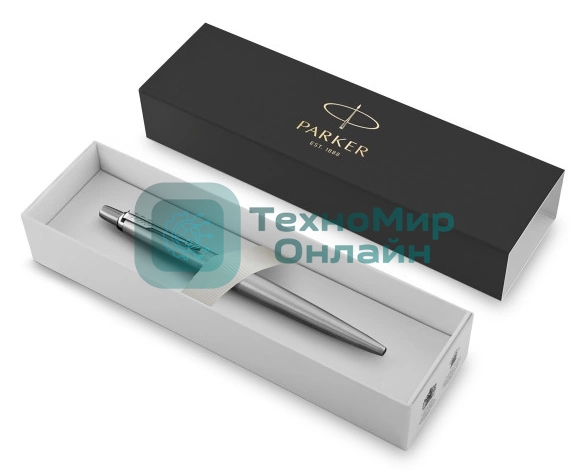 Ручка шариковая Parker Jotter Core K61 (CW1953170) Stainless Steel CT, M, синие чернила, подарочная коробка