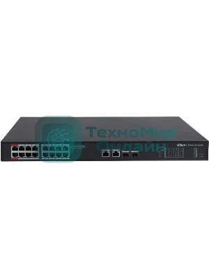 Коммутатор Dahua DH-PFS3220-16GT-240 16-портовый управляемый гигабитный коммутатор с PoE