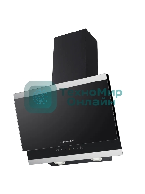 Вытяжка каминная Kuppersberg High-Tech F 603 Bx черно-серебристая, 59.5 см, 850 куб. м/ч, 53 дБ