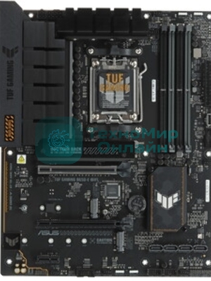 Материнская плата ASUS TUF GAMING B650-E WIFI, AM5, AMD B650, 4xDDR5, 4xSATA, 3xM.2, 1xPCIe 4.0 x16, 1xPCIe 4.0 x16, 1xPCIe x1, 1xDP, 1xHDMI, 1x2.5Gb LAN, Wi-Fi 6E, Bluetooth 5.3, 2xUSB-C (1x10Gbps, 1x20Gbps), 3xUSB-A 5Gbps, 2xUSB-A 10Gbps, 3xUSB-A 2.0, 5x3.5 мм, 7.1, ATX
