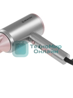 Фен BRAYER BR3022 серый/розовый, 1800 Вт