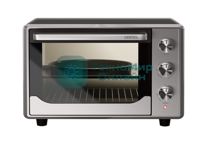 Мини-печь Centek CT-1540 Convection (сталь) 50л 2000 Вт, двойн стекло, внутр подсветка, max 320°