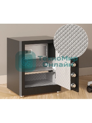 Сейф Deli ET597 800x480x420 мм, электронный/ключевой/биометрический, черный