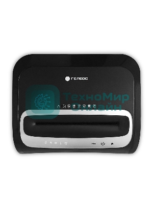 Шредер ГЕЛЕОС УМ35-5, (DIN P-5), фрагмент 1,9х14мм, 24-27 лист (70г/м2), CD/пл.карты/скрепки/скобы, 35 литров 