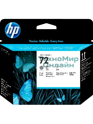 Печатающая головка HP №72 C9380A фото черный/серый печатающая головка для HP DJ T1100/T610