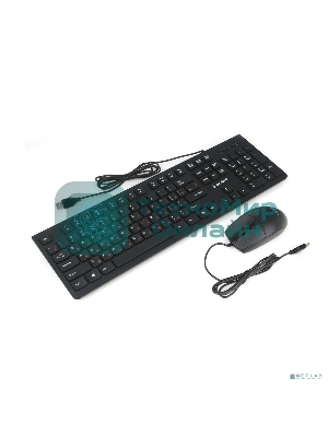 Комплект клавиатура+мышь Gembird KBS-9050 проводной, USB, 1000 DPI, чёрный