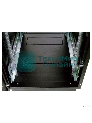 Шкаф телекоммуникационный напольный 42U (800x800) дверь стекло, черный