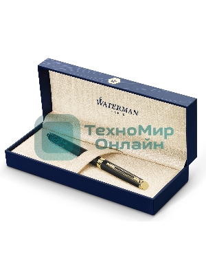 Ручка роллер Waterman Hemisphere (CWS0920750) Matte Black GT F, черные чернила, подарочная коробка