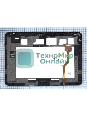 Модуль (матрица + тачскрин) для Samsung Galaxy tab 10.1 P7100 черный с рамкой