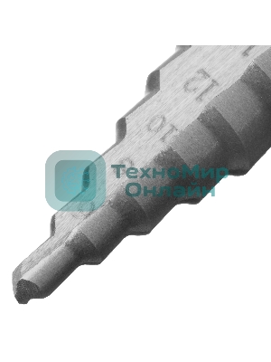 Сверло ступенчатое по металлу Сибртех 4-6-8-10-12-14-16-18-20-22-24-26-28-30-32 мм, 4241