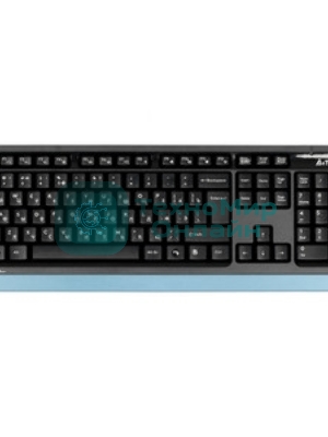 Комплект клавиатура+мышь A4Tech FStyler FG1035 беспроводной, USB, 2000 DPI, чёрный/синий