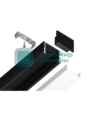 Алюминиевый профиль Ambrella light GP1750BK черный 2000*15.7*12