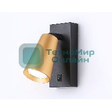 Светильник Ambrella light TA13142 BK/GD черный/золото GU10 max 12W 140*60*90