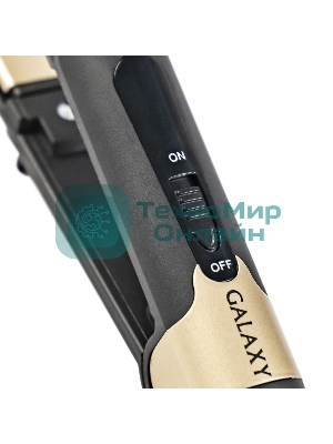 Выпрямитель для волос Galaxy Line GL 4519 черный/золотистый, 24 мм, 180 °C, 1 режим