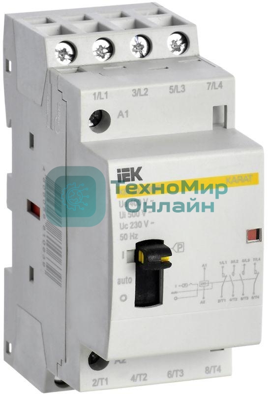 Контактор модульный КМ20-40МР AC с ручным управ. KARAT IEK MKK12-20-40