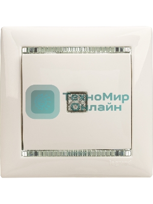 Механизм выключателя 1-кл. СП Valena 10А IP31 с зел. инд. бел. Legrand 774410