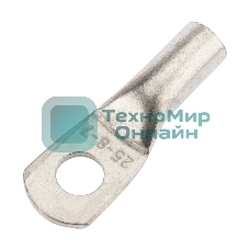 Наконечник медный луженый Rexant ТМЛ 25–8–7 (25мм² - Ø8мм) ГОСТ 7386-80 (в упак. 10 шт.)