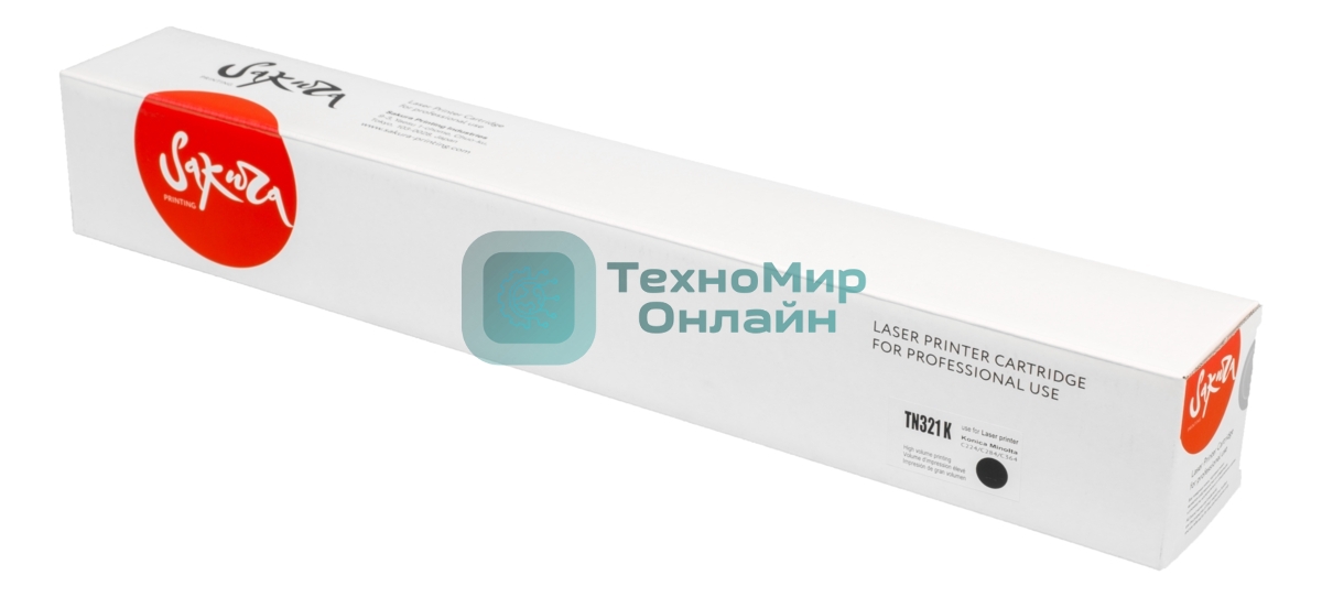 Тонер-туба Sakura KMTN-321K (A33K150) для Konica Minolta, черный, 27000 к.