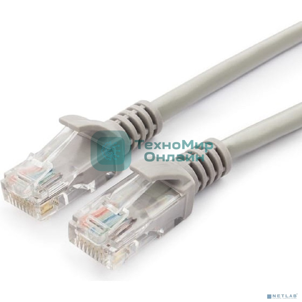 Патч-корд Гарнизон PC-UTP-5e-1.5 cat.5e UTP 1.5м, литой, многожильный (серый)