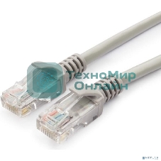 Патч-корд Гарнизон PC-UTP-5e-1.5 cat.5e UTP 1.5м, литой, многожильный (серый)