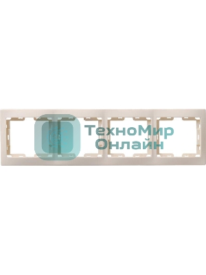 Рамка 4-м КВАРТА РГ-4-ККм горизонт. крем. IEK EMK40-K33-DM