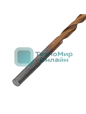 Сверло по металлу Matrix, 3 мм, HSS, нитридтитановое покрытие, цилиндрический хвостовик