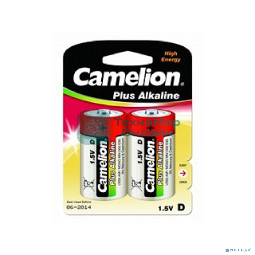 Батарейка Camelion LR20 Plus Alkaline BL-2 1.5В