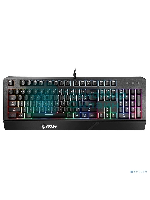 Клавиатура проводная MSI VIGOR GK20 RU черный USB Multimedia for gamer LED (подставка для запястий)