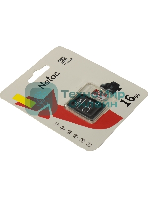 Флеш карта Netac P500 ECO 16Gb MicroSDHC C10 up to 80Mb/s, retail pack with SD Adapter