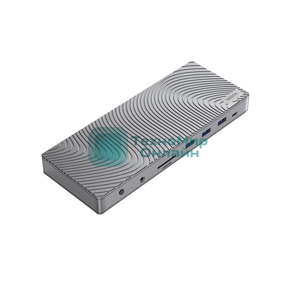 Док-станция для ноутбука/ NERPA 14 in 1 docking station (1xDC 12V 3A, 1xUSB-C 100W PD, 2xHDMI 4K@60Hz, 2xDP 4K@60Hz, 3xUSB-A 3.2 (10Gbps data), 1xTF/microSD, 1xSD/MMC, 1x3.5mm audio, 1xRJ45 GB), USB-C power adapter 100W, power 100W USB-C cable 150cm, PD with DP and data 100W USB-C cable 30cm