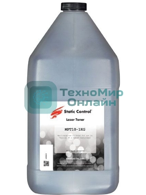 Тонер Static Control MPT10-1KG черный флакон 1000гр. для принтера НР LJ P1007/P1008/P1009/P1006/P1002/P1005/P1000/P1003/P1004/P1505
