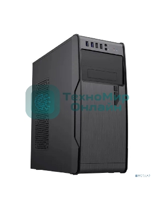 Компьютерный корпус PowerCool без ТМ, S1008BK-2U3C-NP NP (MidiTower, БЕЗ БП, черный, 2*USB3.0+2*USB Type-C +HD Audio)