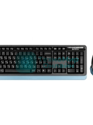 Комплект клавиатура+мышь A4Tech FStyler FG1035 беспроводной, USB, 2000 DPI, чёрный/синий
