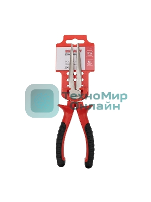 Тонкогубцы Rexant 200 мм никелированные, двухкомпонентные рукоятки