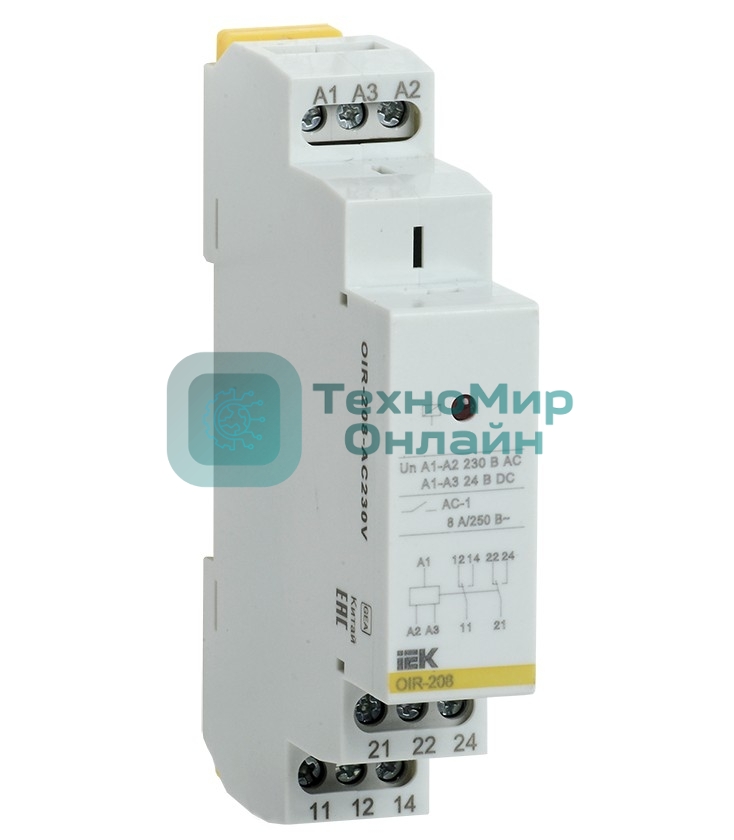 Реле промежуточное OIR 3 конт. (8А) 230В AC IEK OIR-308-AC230V