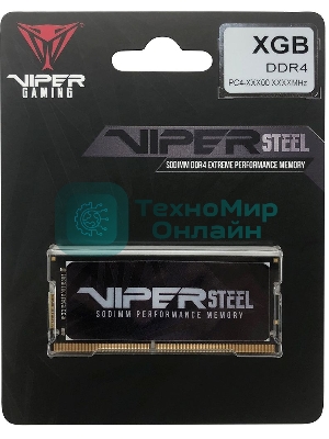 Оперативная память Patriot Viper Steel, DDR4, 32GB (1x32 GB), 2666 MHz, CL18, SO-DIMM