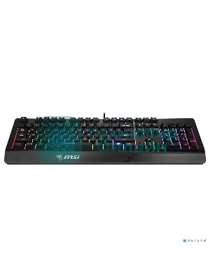 Клавиатура проводная MSI VIGOR GK20 RU черный USB Multimedia for gamer LED (подставка для запястий)