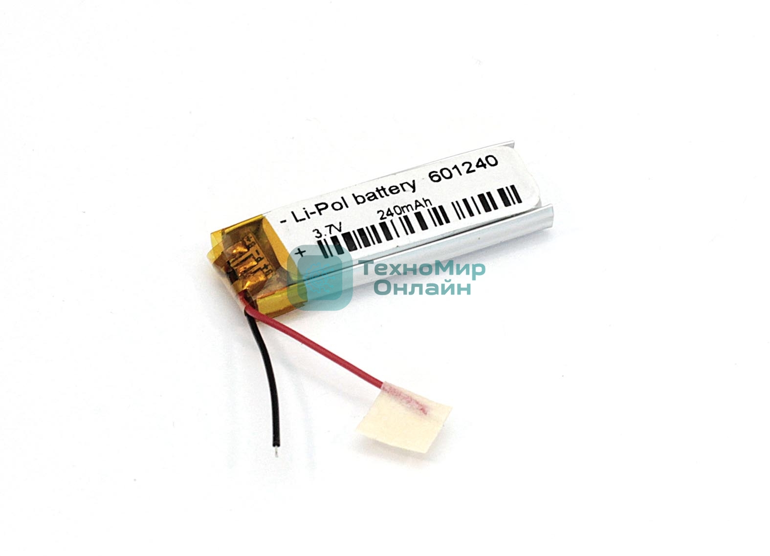 Аккумулятор Li-Pol (батарея) 6x12x40мм 2pin 3.7V/240mAh