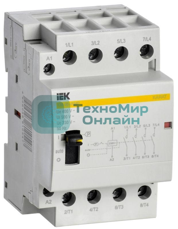 Контактор модульный КМ40-40МР AC с ручным управ. KARAT IEK MKK22-40-40