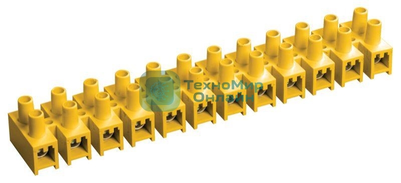 Зажим винтовой ЗВИ-5 н/г 1.5-4.0 кв.мм 12 пар жел. IEK UZV7-005-04